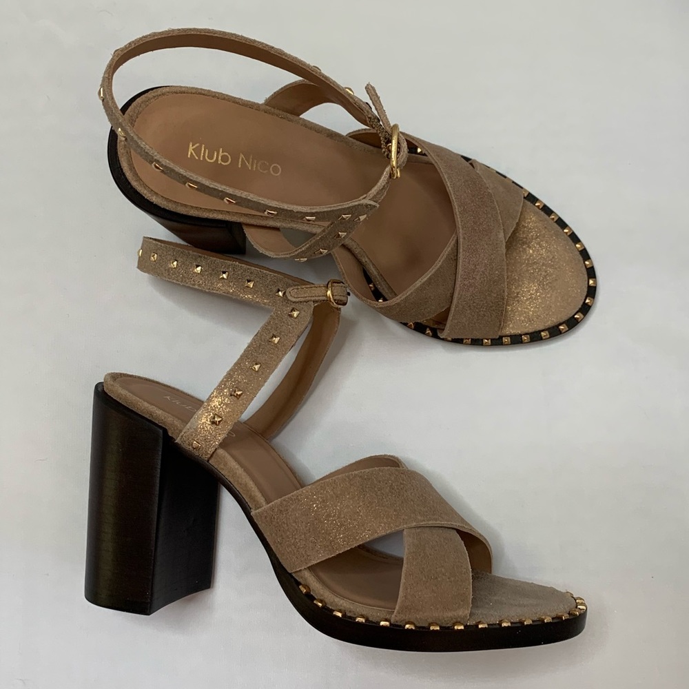 Anthropologie Klub Nico Tabia sandal bronze 8